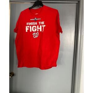 Washington Nationals Finish The Fight World Series Championship 2019 red 2XL